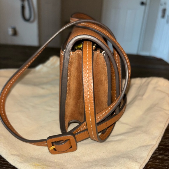 Like new - women’s Tory Burch miller leather crossbody walket - tigers eye - Picture 6 of 9